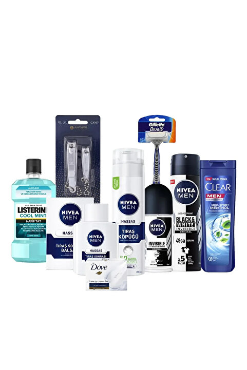 NIVEA Sandıksız Damat Bohçası Erkek Bakım Seti Nivea Erkek Bakım Seti 9 Parça x2022023
