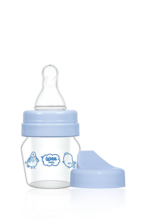 Wee Baby Mini Cam Biberon ve Alıştırma Bardağı Seti 30 Ml Mavi