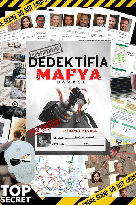 dedektifia Mafya Davası, Suçluyu Bulma, Gizemli Dedektif Oyunu, Cinayet Oyunu, Aile Kutu Oyunu