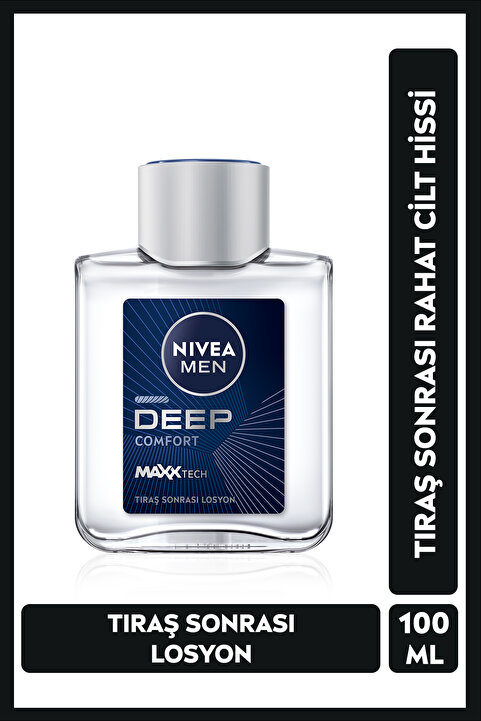 NIVEA MEN Erkek Tıraş Sonrası Losyon Deep Comfort 100ml,Yenileyici,Ferahlatıcı,Nemlendirici