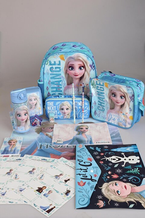 ELSA DEKOMUS LİSANSLI FROZEN TEK BÖLMELİ KÜÇÜK BOY 32 CM ANAOKUL ,BESLENME VE KALEM ÇANTASI,MATARA,B