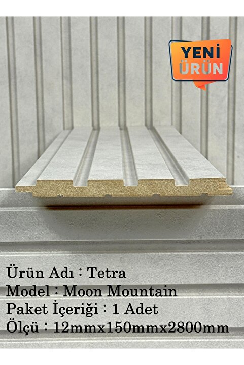 DOGGA PROFILE-PANEL Mdf Duvar Paneli ve Duvar Lambrisi ve Vestiyer Dekoratif Paneli 15X280 (1 ADET) MOON MONTAIN