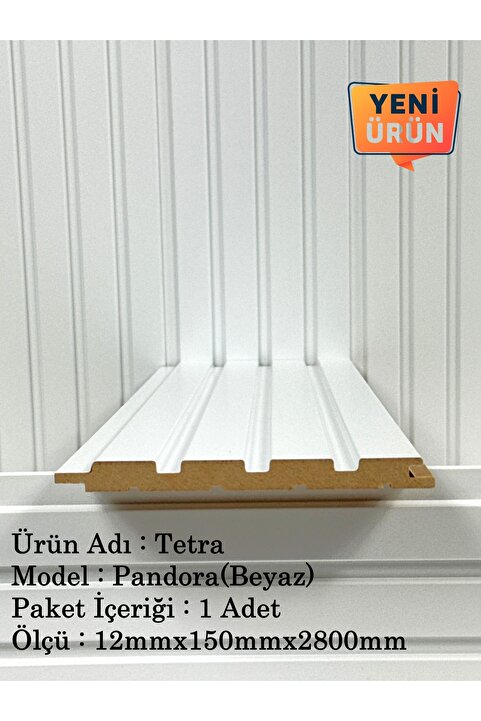 DOGGA PROFILE-PANEL Mdf Duvar Paneli ve Duvar Lambrisi ve Vestiyer Tv Ünistesi Dekoratif Paneli 15X280 (1 ADET) BEYAZ