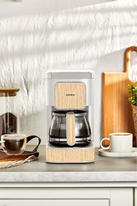 Karaca Just Coffee Aroma 2 in 1 Filtre Kahve ve Çay Demleme Makinesi Wood Craft