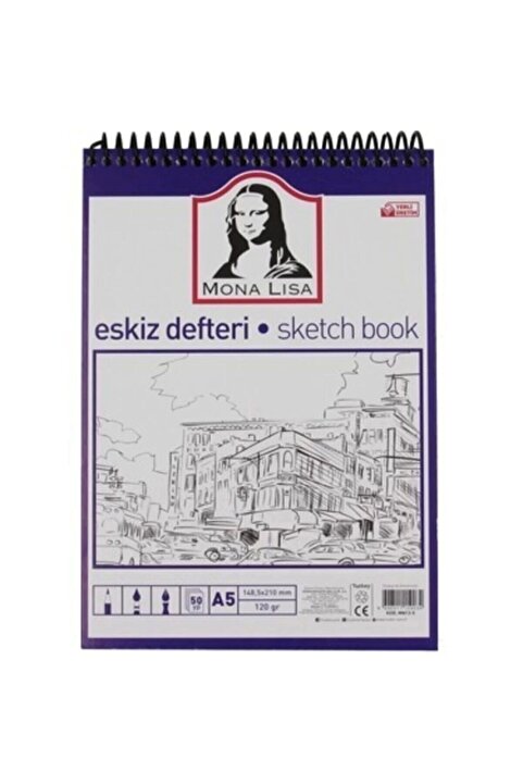 Genel Markalar Mona Lisa Eskiz Defteri 120 Gr A5 50 Yaprak Spiralli