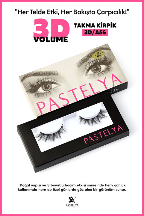Pastelya 3D Etkili Tekli Takma Kirpik – Günlük ve Özel Günler İçin İdeal 3DA56