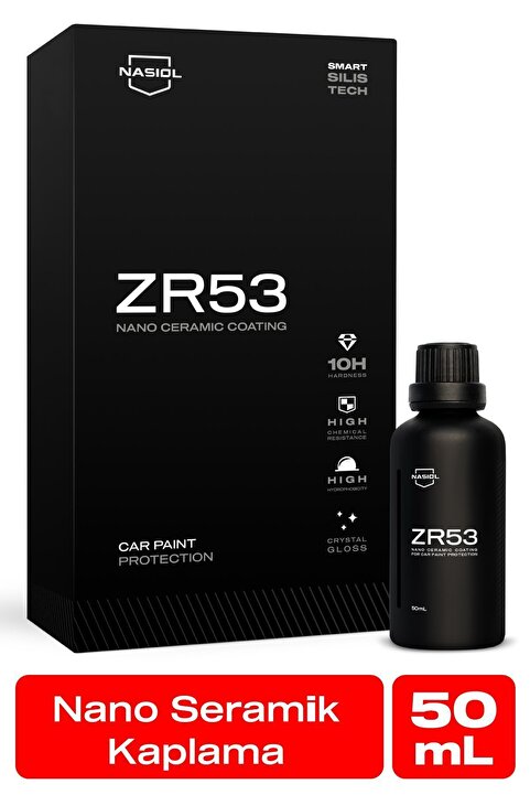 Nasiol ZR53 Araç Nano Seramik Kaplama ve Boya Koruma-10H-3 Yıl Dayanım-50ml-Su İtici-Çizik Önleyici