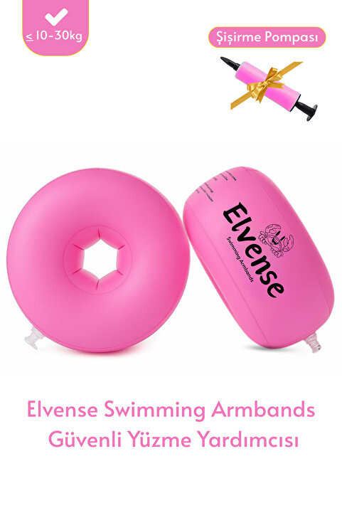 ELVENSE Çocuk Yüzme Kolluğu Seti (10-30 kg) – Pompalı + Taşıma Çantalı