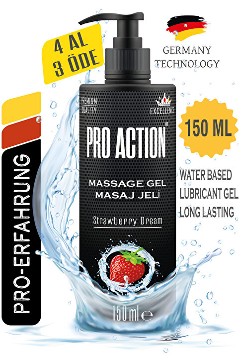 Pro Action Kayganlaştırıcı Jel 150ML Strawberry -çilek Premium Quality