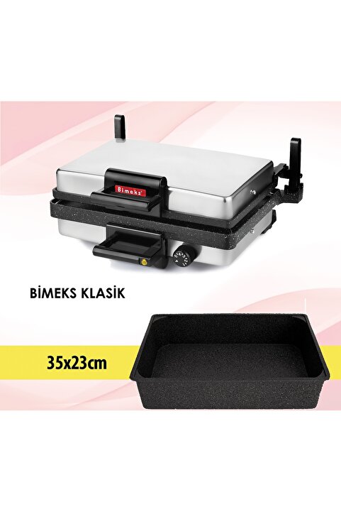 Genel Markalar Bimeks Bazlama Lahmacun Grill Makinesi Granit Tavalı (KLASİK MODEL 23X35) Küçük Boy!