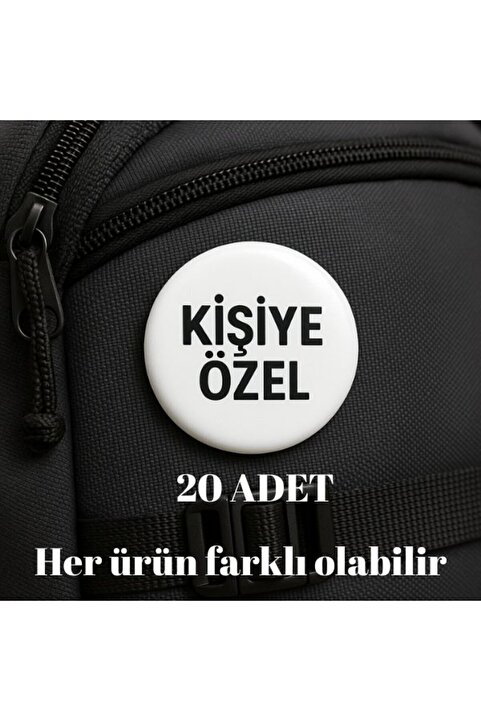 Punky Store Kişiye Özel Rozet 44 mm – 20’li Tasarım Rozet Seti