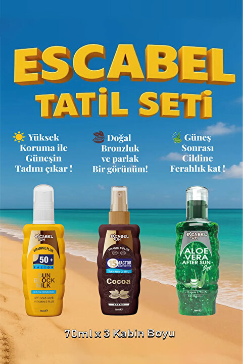 Escabel Güneş Kremi Tatil Seti