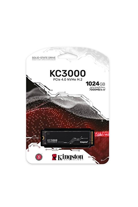 Kingston 1TB KC3000 NVMe M.2 7000MB / 6000MB Yazma Hızı SKC3000S/1024G SSD