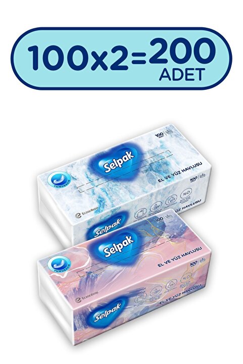 Selpak ® El Ve Yüz Havlusu 2'li 200 Yaprak