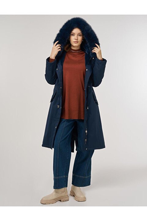 Kayra Cep Detaylı Anorak Mont Lacivert
