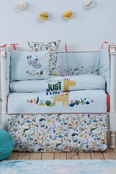 Karaca Home Jungle Boy %100 Pamuk 9 Parça Bebek Uyku Seti
