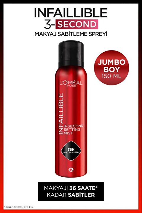 L'Oreal Paris L'Oréal Paris Infaillible 3-Second Jumbo Makyaj Sabitleme Spreyi 150 ML - Setting Spray