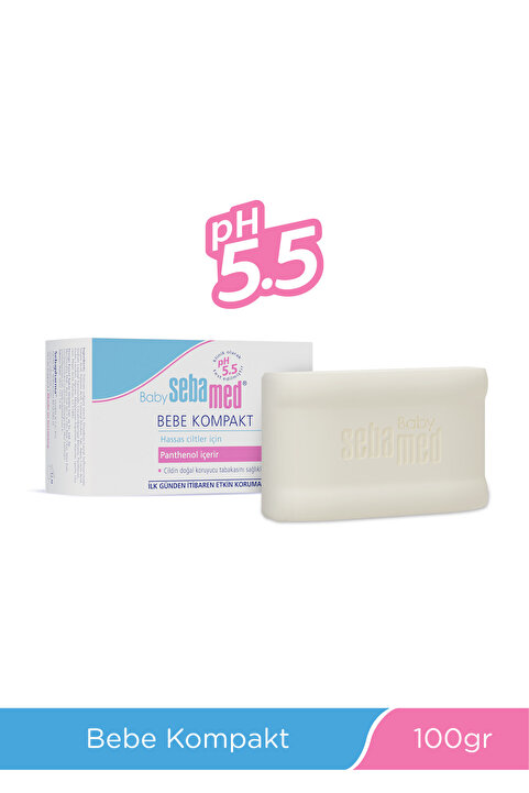 Sebamed Bebek Kompakt Sabun 100 gr Inulin ve Pantenol İçerikli pH 5.5 Hassas Cilt Nazik Temizleme