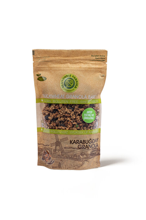GLUTENSİZ FABRİKA Antep Fıstıklı Ve Çikolatalı Yulaf & Karabuğday Granola 300 G (GLÜTENSİZ & VEGAN)