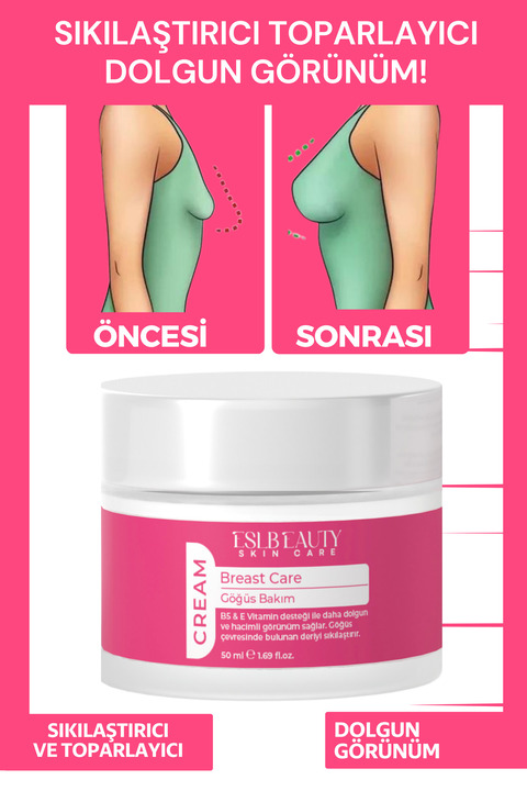 Eslbeauty Göğüs Dolgunlaştırıcı & Dikleştirici Göğüs Sıkılaştırıcı Bakım Kremi 50ml