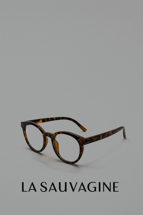 La sauvagine Tortoise Desenli Yuvarlak Unisex – Retro Stil