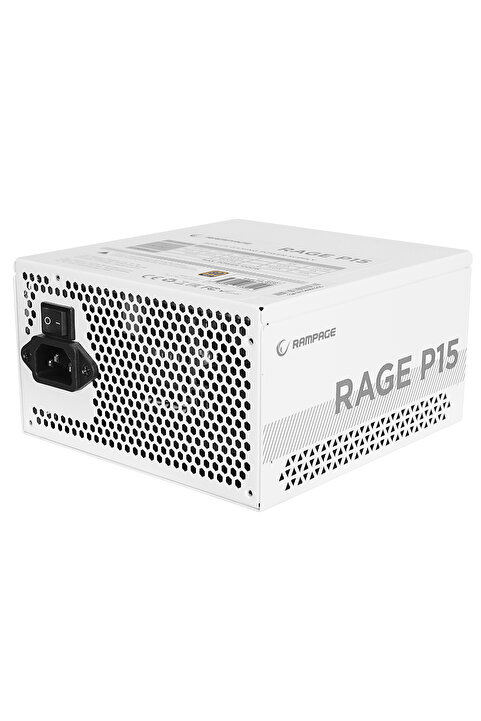 Rampage RAGE P15 1000W 80+ GOLD APFC 14cm HDB Fan FULL-MODULER ATX3.0+PCIe5.0 Beyaz Gaming Power Supply