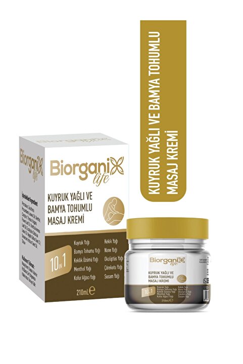 BiorganixLife Kuyruk Yağı Kremi Bamya Tohumu Yağlı 210 ml