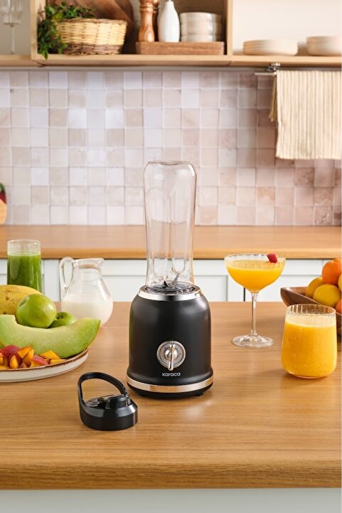 Karaca Retro Personal Kişisel Smoothie Blender Black