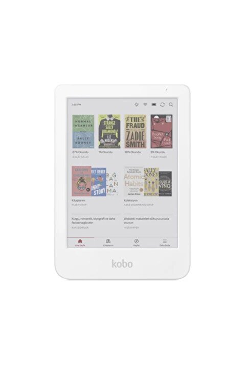 Kobo Clara Colour Beyaz 6” renkli E Ink Kaleido™ 3 ekran