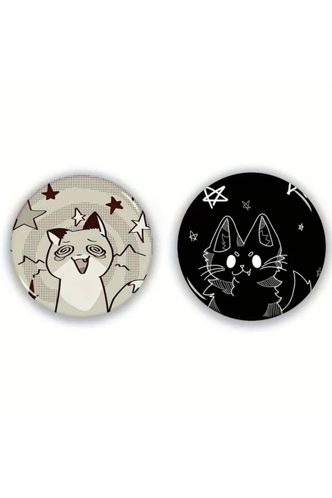 Fivy 2’li set Yıldızlı Mood Kedi Çift Rozeti