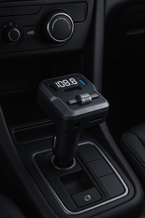 yumax Bluetooth FM Transmitter Araç Kiti C66 | 30W Hızlı Şarj, USB/SD/MP3, Tüm Araçlara Uyumlu