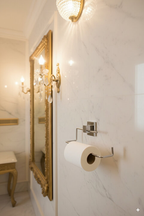 Hagen Metal Kağıt Havluluk Paslanmaz Krom Kaplama Yapışkanlı Banyo Havluluk Banyo Askısı