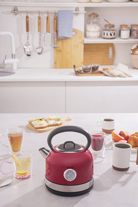 Karaca Retro Su Isıtıcısı Paslanmaz Çelik Gövde Şık Tasarım 2200W