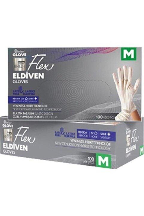 Reflex Flex Eldiven Re Glove Pudrasız 100 Lü Bej / M Beden