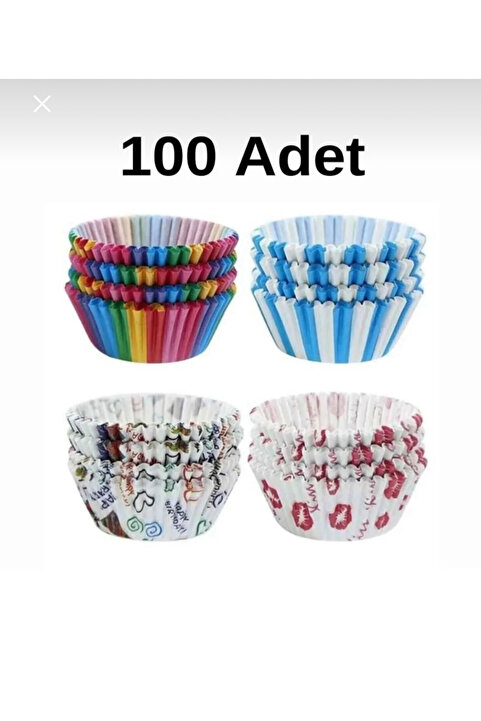 MİMOZA PARK 100 Adet Kağıt Kek Kapsülü | Muffin Cupcake Kek Kapsülü | 100'lü Kağıt Kek Kalıbı