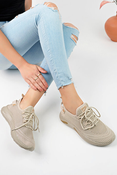 en7 Nude Unisex Triko Sneaker Rahat Hava Alabilen Kokusuz Spor Ayakkabı 4555