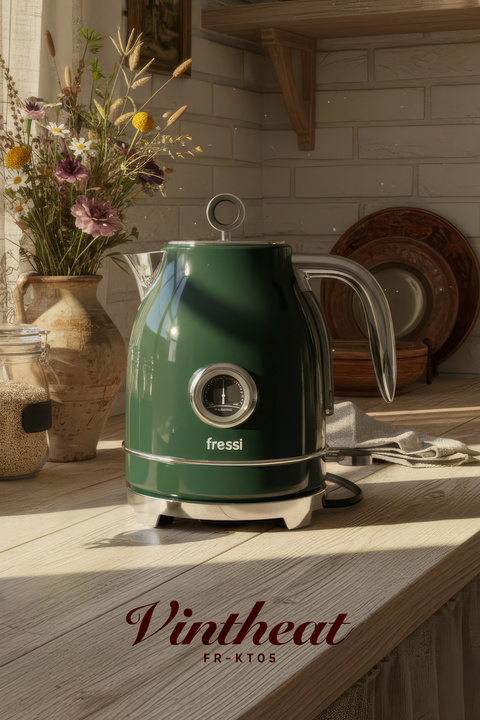 Fressi Isı Göstergeli Retro Kettle Su Isıtıcısı 1,7 Litre Fr-kt05 Vintheat