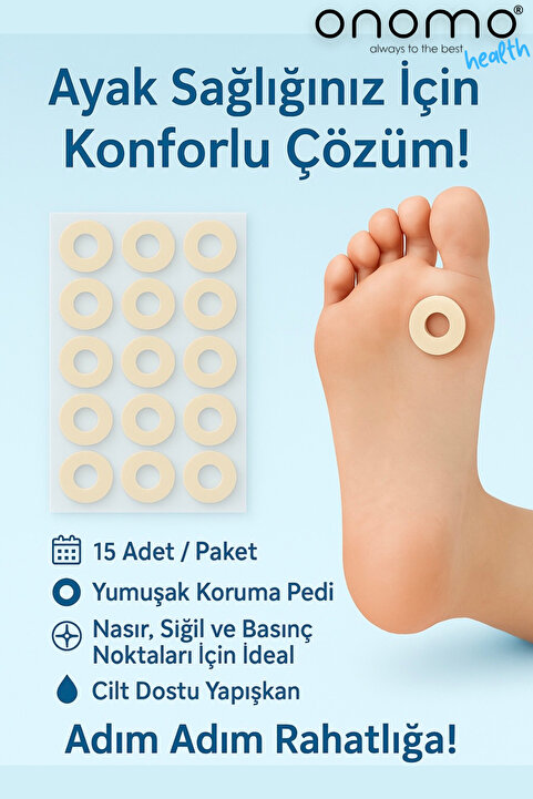Onomo Health Ayak Nasır Pedi Nasır Yastığı 15 Adet