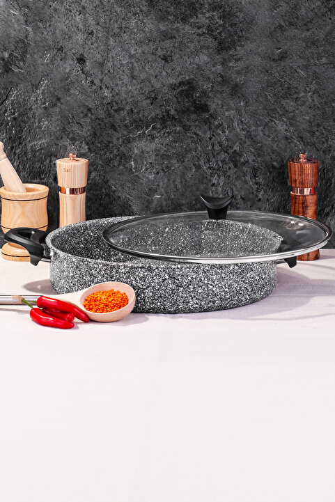 Taç Ultra Granit Basık Tencere 32cm