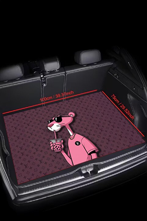 Carmine Carpet Dijital Baskı Dekoratif Araba Bagaj Matı Yıkanabilir Bagaj Havuzu