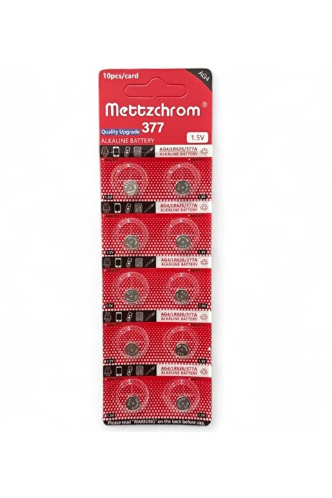 Mettzchrom Kol Saat Pili 377a Lr626 Ag4 1.5v Kol Saati Pili 10'lu