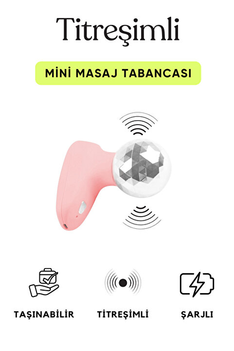 Tiffany 4mm Başlık Mini Masaj Tabancası Sporcu Masaj Aleti Taşınabilir Fasya Masaj Aleti Tp-1008