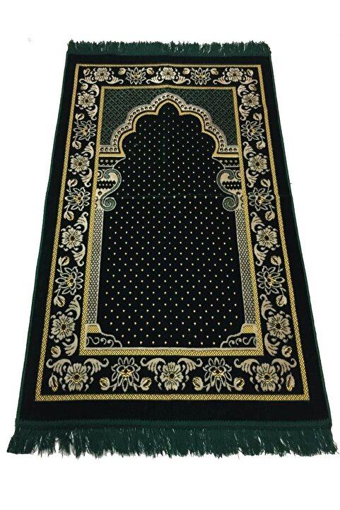 Genel Markalar Dodya Lüx Yeşil Kadife Namaz Seccadesi