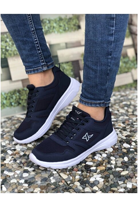 XStep Unisex Lacivert Ortepedi Hafif Günlük Yazlık Yürüyüş Koşu Spor Ayakkabı