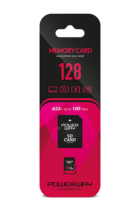 Powerway 128 GB Hafıza Kartı Adaptör Dahil