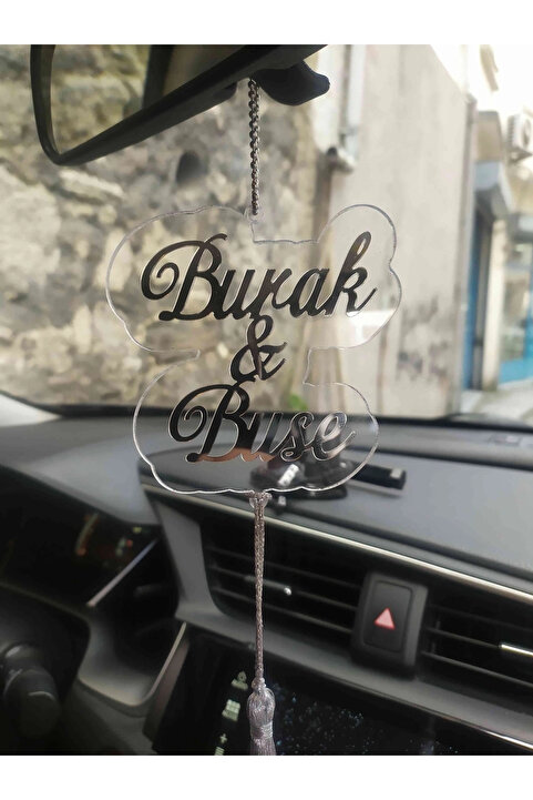 RetroLazer Ayna Pleksi Araba Dikiz Aynası Süsü gold*gümüş K1