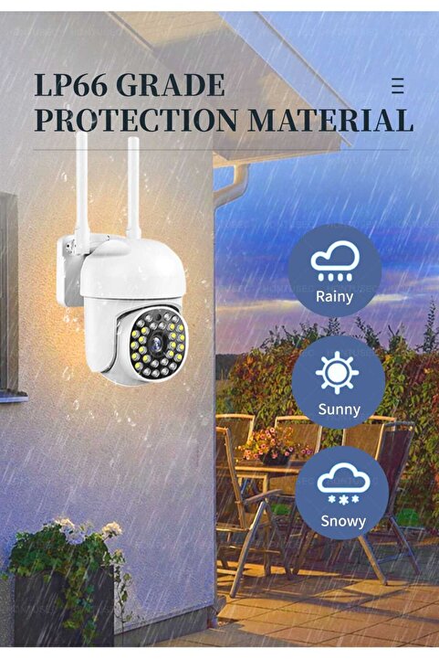 SHARPA Wifi Kontrollü Hp 1080p Hd 2mp 360° Akıllı Güvenlik Kamerası Sd Kart Girişli Çift Led'li