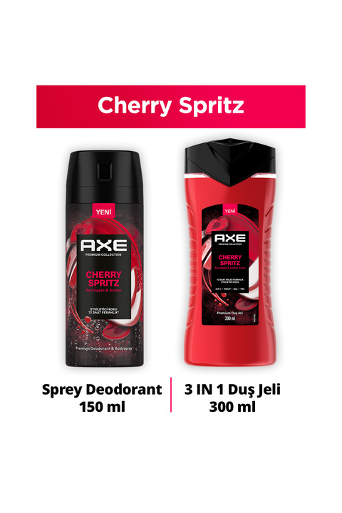 Axe Premium Collection Duş Jeli Cherry Spritz 300 ml + Cherry Spritz Deodorant 150 ml
