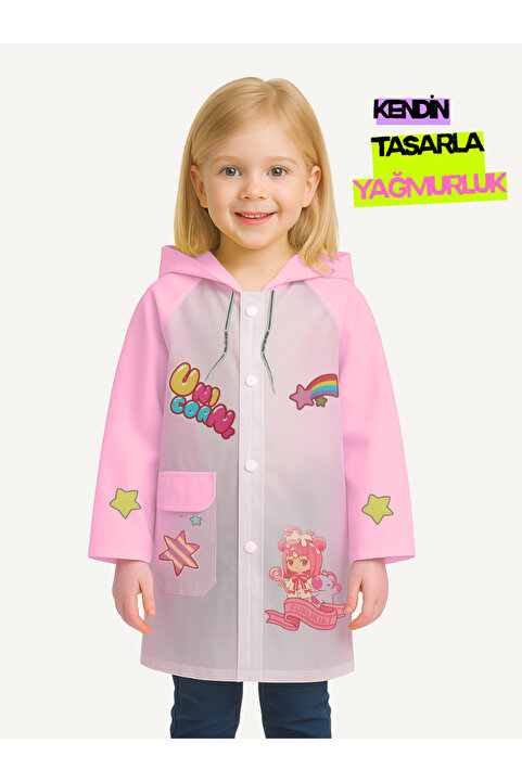 Casabony Kendin Tasarla Kız Çocuk Yağmurluk