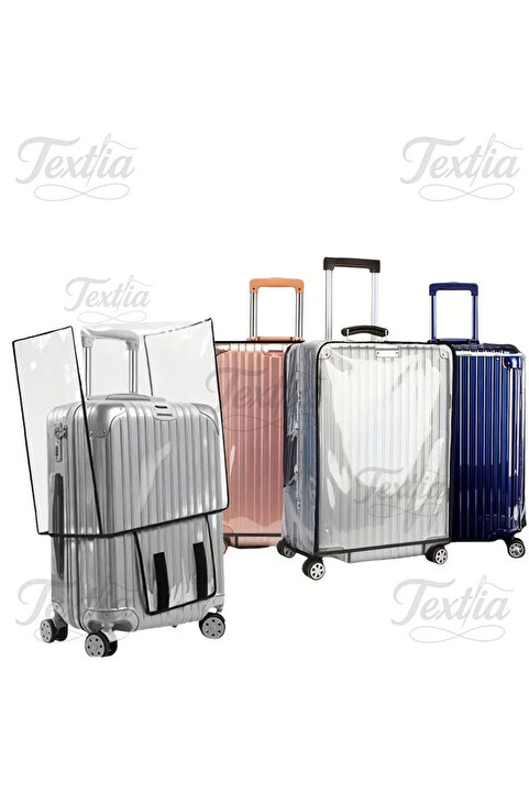 Textia Home Valiz Bavul Kılıfı Şeffaf Su Geçirmez Kir Tutmaz Kolay Temizlenebilir